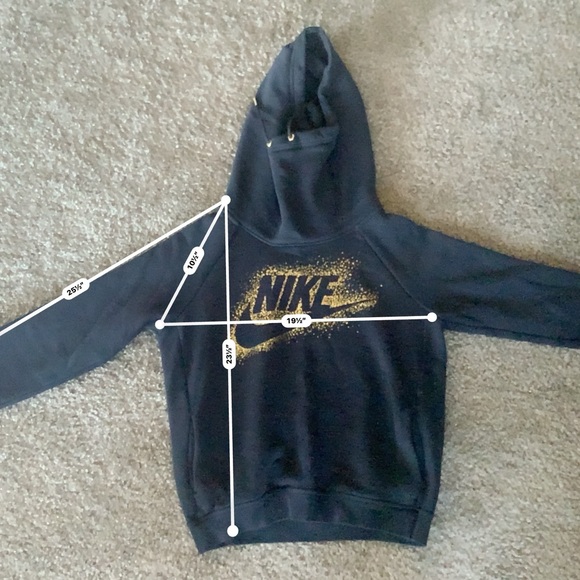Nike Black Hoodie with good logo size Medium - Picture 2 of 8